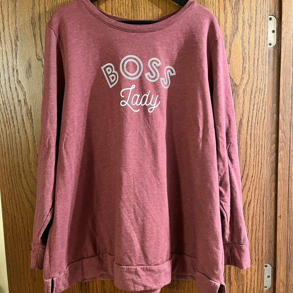 Maroon “Boss Lady” Sweater - Lane Bryant - 22